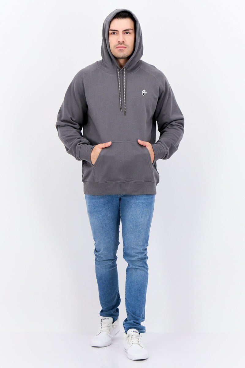 Penfield Men Hooded Embroidered Logo Long Sleeves Hoodies, Grey - Image 4